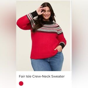 Perfect Fair Isle Sweater (Red)